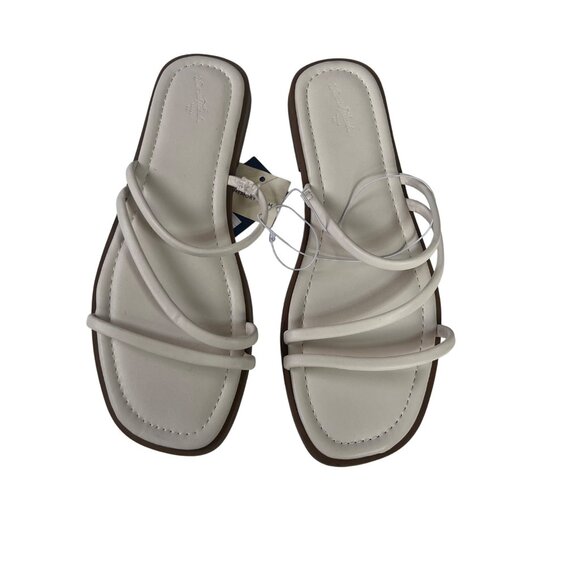 Universal Thread Louie Memory Foam Sandals Womens Cream Size 11 New Strappy - Picture 2 of 11